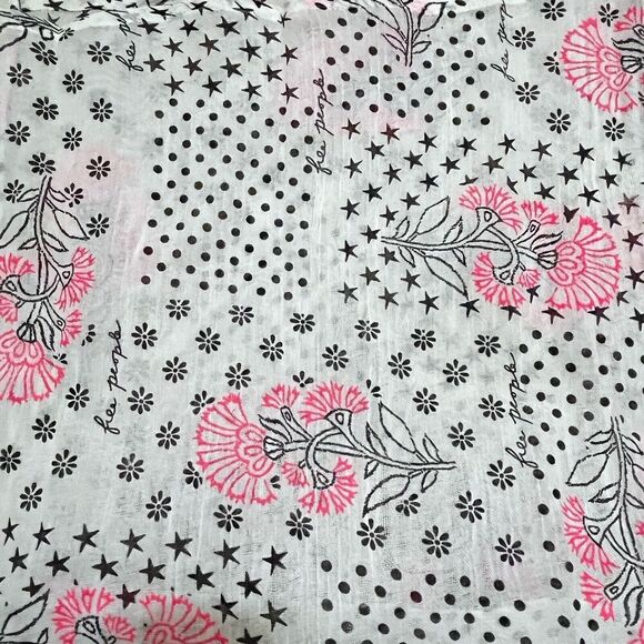 Free People Floral Shoulder Tote Mesh Bag Lightweight Stars Polka Dot Reusable - Picture 6 of 6